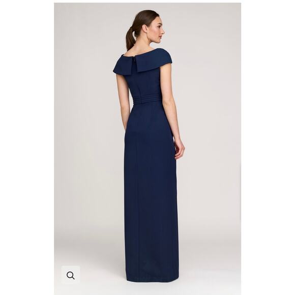 Kay Unger Anastasia Gown - Dark Midnight Blue - Size 6 - Picture 2 of 7